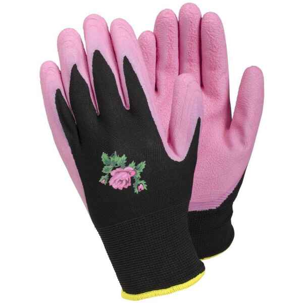 Tegera Pink Latex Palm Laides Gardening Work Gloves-0
