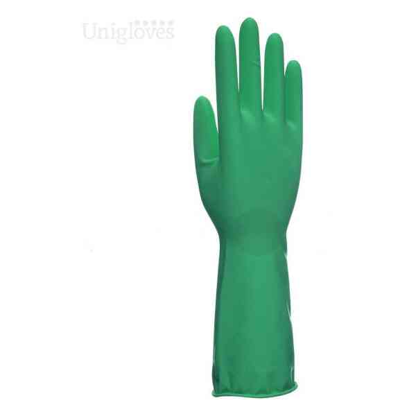 Unigloves Allsafe Green Latex Household Rubber Gloves-0