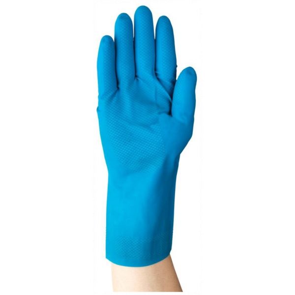 Ansell AlphaTech 87-195 Blue Latex Gloves-70071