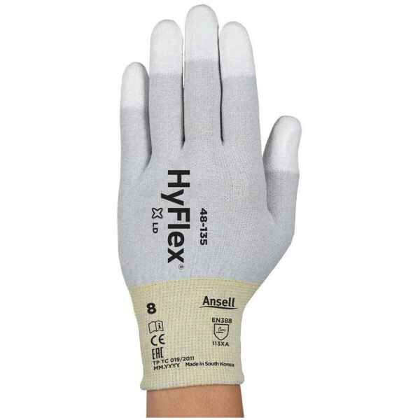 Ansell HyFlex 48-135 PU Fingertip Coated ESD Gloves