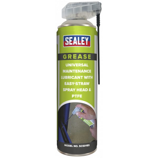 Sealey SCS018S Universal Maintenance Lubricant with Easy-Straw Spray Head & PTFE 500ml-0