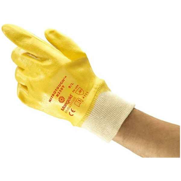 Ansell Marigold N250Y Fully Coated Nitrile Gloves-0