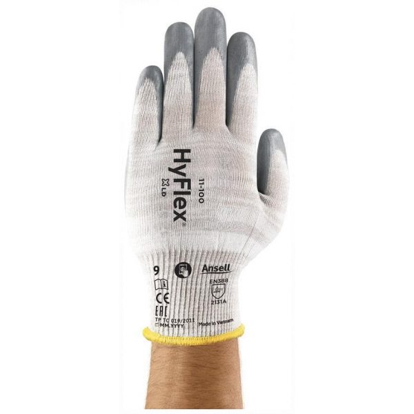 Ansell Hyflex 11-100 Anti Microbial Nitrile Coated Touch Screen Gloves-74289