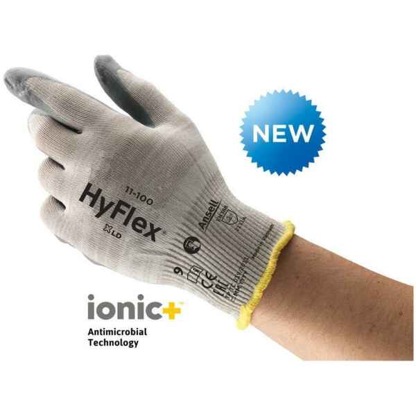 Ansell Hyflex 11-100 Anti Microbial Nitrile Coated Touch Screen Gloves-0