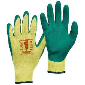 Warrior Green Latex Palm Coated Work Gloves