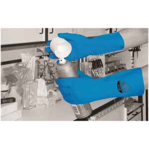 Polyco Nitri Tech III Blue Flock Lined Nitrile Gloves