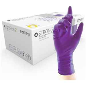Stronghold+ Long Cuff Unigloves Purple Nitrile Heavy Weight Disposable Gloves GM007
