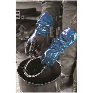 Polyco Grip It Oil Gauntlet C1 Double Nitrile Coated Gloves