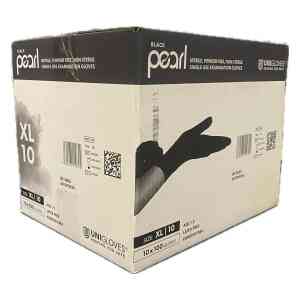 10 Boxes 1000 Unigloves Black Pearl Nitrile Disposable Gloves Size 10 XL